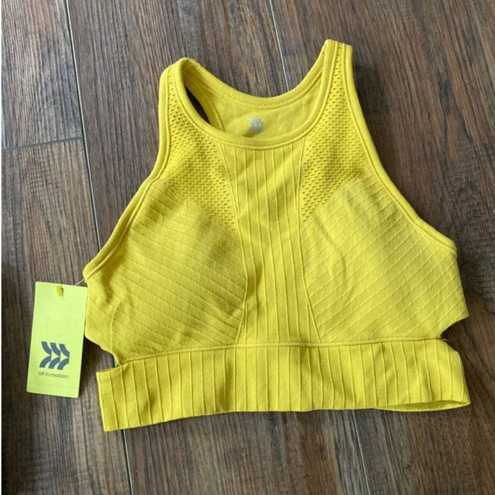 All in Motion Antique Gold Sports Bra XS - Picture 1 of 1